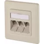 METZ CONNECT BTR IT CONNECT E-DAT modul 3x8(8) UP - Unterputz-Netzwerkdose, 3-Port RJ45, CAT 6, geschirmt, Perlweiß (RAL 1013) 1309131001-E
