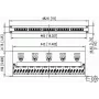 METZ CONNECT BTR UAE 25x8(8) Cat.6 geschirmtes Patch Panel, 25 Ports, 1U, Lichtgrau 130887-E