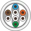 METZ CONNECT Cat.6A S/FTP Patchkabel RJ45 auf RJ45, 10GBase-T, 0,5m, Grau, LSZH, Goldkontakte 1308455088-E