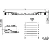 METZ CONNECT Cat.6A S/FTP Patchkabel RJ45 auf RJ45, 10GBase-T, 0,5m, Grau, LSZH, Goldkontakte 1308455088-E