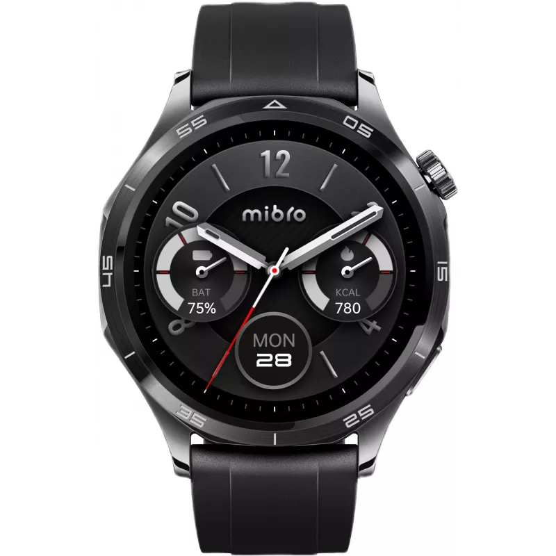 Mibro Watch GT Smartwatch, Schwarz, 1,72-Zoll-TFT-Display, 2 Armbänder im Lieferumfang enthalten