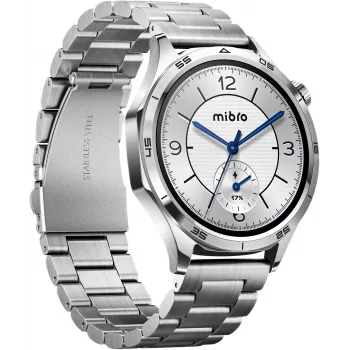 Mibro Watch GT Smartwatch mit 1,75 inch HD-TFT-Display, Silber (2 Armbänder inklusive)
