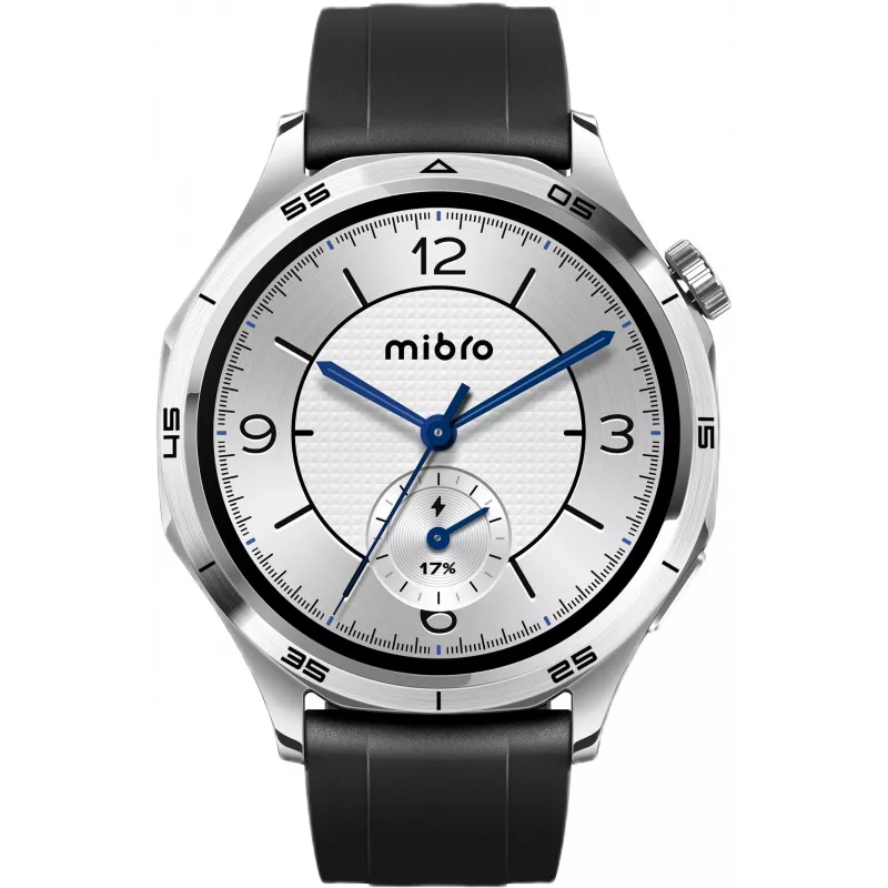 Mibro Watch GT Smartwatch mit 1,75 inch HD-TFT-Display, Silber (2 Armbänder inklusive)