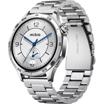 Mibro Watch GT Smartwatch mit 1,75 inch HD-TFT-Display, Silber (2 Armbänder inklusive)
