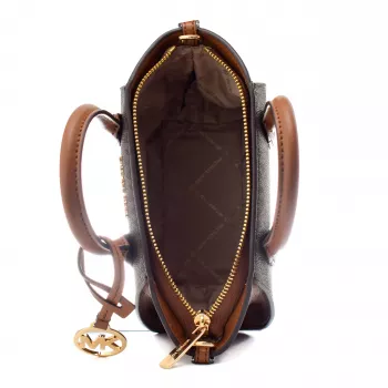 Michael Kors Jet Set Charm Oval Crossbody Bag Braun Signature Coated Canvas