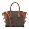 Michael Kors Jet Set Charm Oval Crossbody Bag Braun Signature Coated Canvas