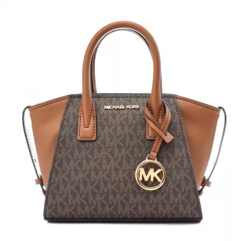 Michael Kors Jet Set Charm Oval Crossbody Bag Braun Signature Coated Canvas