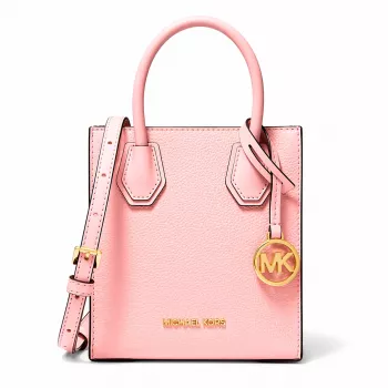 Michael Kore Damen Ginny Crossbody Bag aus Saffiano-Leder, Powder Blush, 15x17x6 cm