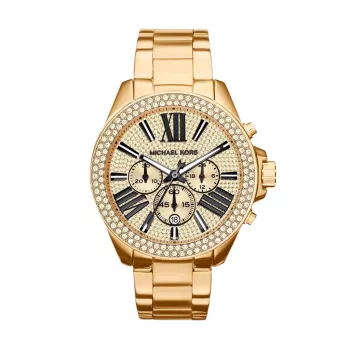 Michael Kors Bradshaw Damen-Chronograph-Uhr aus roségoldfarbenem Edelstahl MK6095