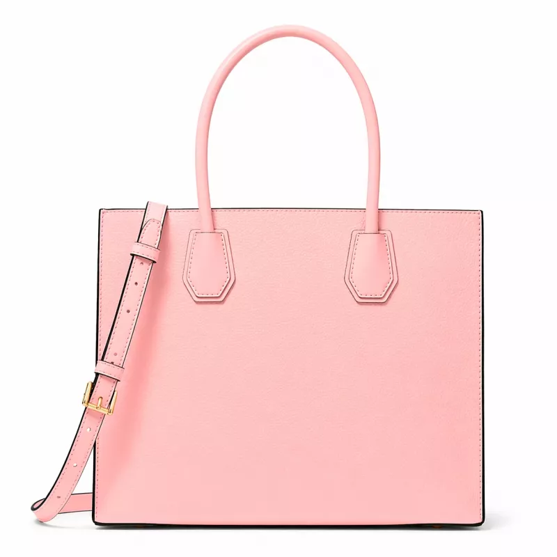 Michael Kors Greenwich Satchel Crossbody Bag für Damen, Powder Blush, Saffiano-Leder, 32x26x14 cm