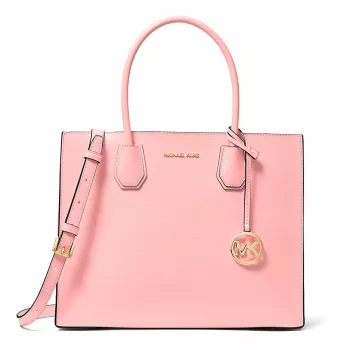 Michael Kors Greenwich Satchel Crossbody Bag für Damen, Powder Blush, Saffiano-Leder, 32x26x14 cm