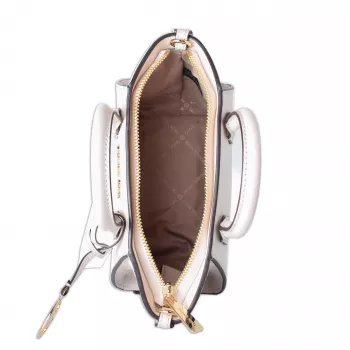 MICHAEL KORS Jet Set Charm Damen Umhängetasche im Signature-Logo-Print, ovale Form, 18x15x7 cm