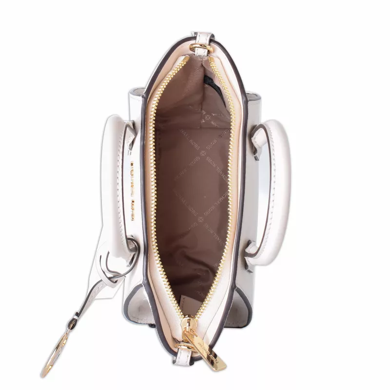 MICHAEL KORS Jet Set Charm Damen Umhängetasche im Signature-Logo-Print, ovale Form, 18x15x7 cm