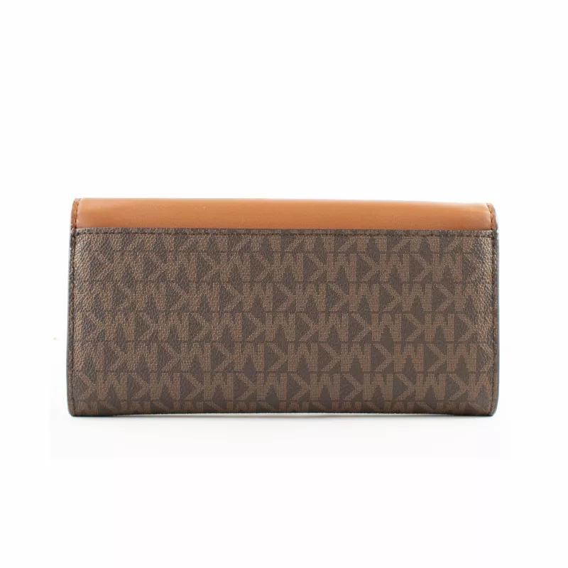 Michael Kors Jet Set Travel Braun Signature Coated Canvas Briefcase Crossbody Bag 35F3GTVE7BBRO