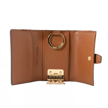 MICHAEL KORS Jet Set Travel Kartenetui Braun Signature PVC