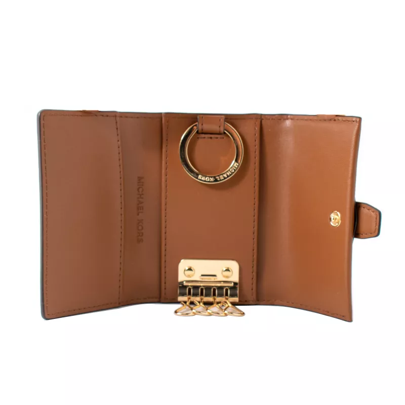 MICHAEL KORS Jet Set Travel Kartenetui Braun Signature PVC