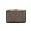 MICHAEL KORS Jet Set Travel Kartenetui Braun Signature PVC