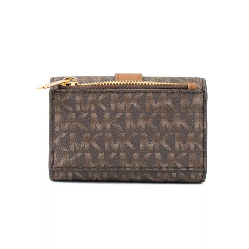 MICHAEL KORS Jet Set Travel Kartenetui Braun Signature PVC