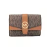 MICHAEL KORS Jet Set Travel Kartenetui Braun Signature PVC