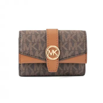 MICHAEL KORS Jet Set Travel Kartenetui Braun Signature PVC