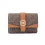 MICHAEL KORS Jet Set Travel Kartenetui Braun Signature PVC