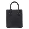 Michael Kors Jet Set Travel Crossbody Bag, Schwarz, signaturbeschichtete Leinwand mit Lederbesatz, goldfarbene Beschläge, 15 cm x 17 cm x 6 cm