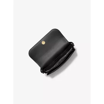 Michael Kors Jet Set Travel Crossbody Bag, Saffiano Leder, Schwarz, 21x14x4,5 cm