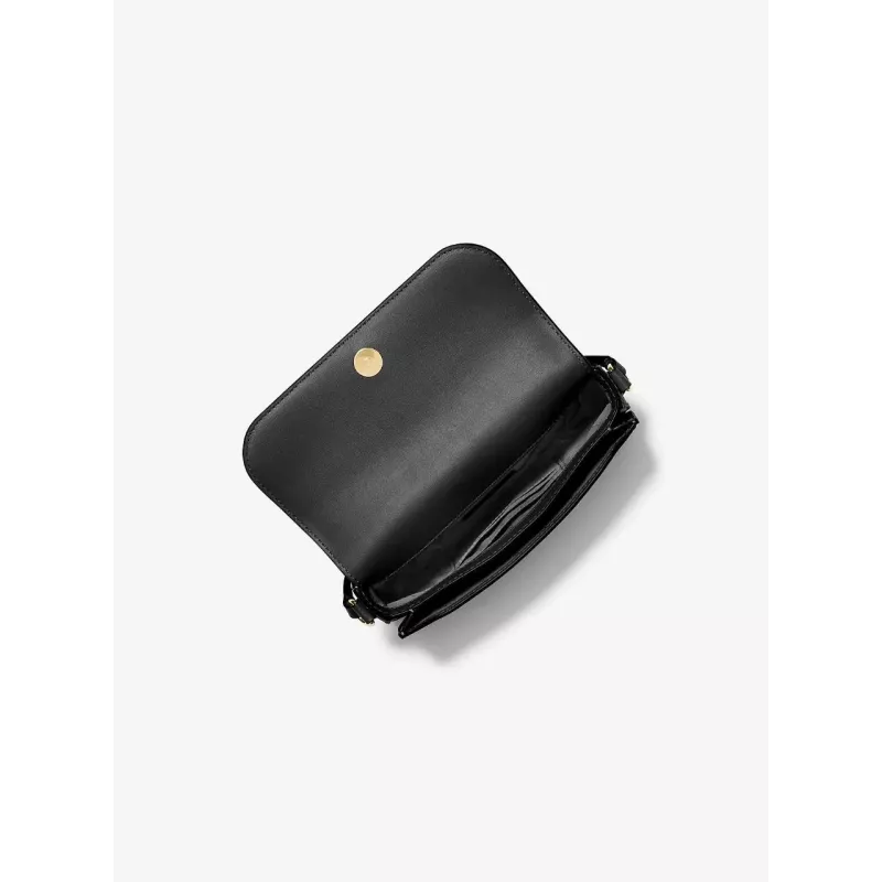 Michael Kors Jet Set Travel Crossbody Bag, Saffiano Leder, Schwarz, 21x14x4,5 cm