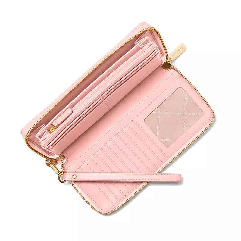 Michael Kors Jet Set Travel Powder Blush Saffiano Leder Handgelenktasche