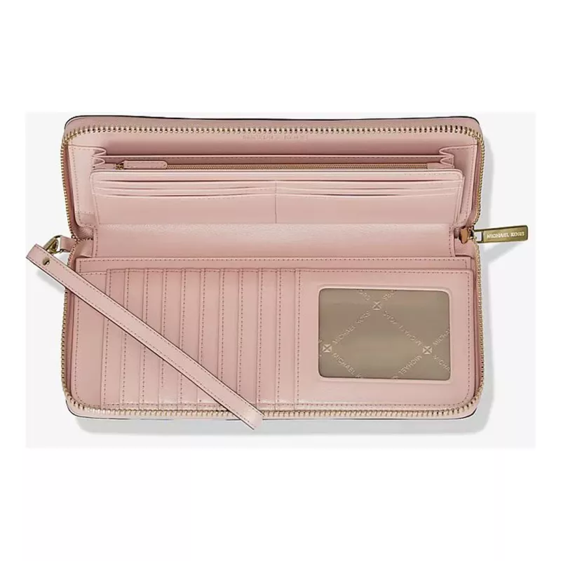 MICHAEL KORS Jet Set Travel Powder Blush Saffiano Leder Handgelenktasche 35R4GTVT3VPOW
