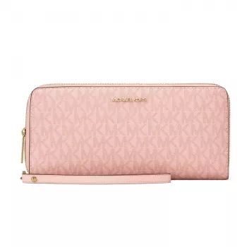 MICHAEL KORS Jet Set Travel Powder Blush Saffiano Leder Handgelenktasche 35R4GTVT3VPOW