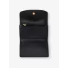 Michael Kors Jet Set Travel Saffiano Leder Kartenetui Münztasche Schwarz Gold-Ton