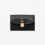 Michael Kors Jet Set Travel Saffiano Leder Kartenetui Münztasche Schwarz Gold-Ton
