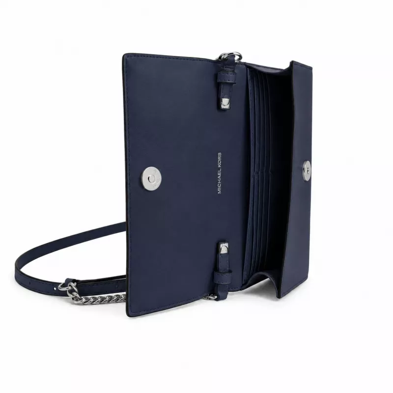 MICHAEL KORS Jet Set Travel Saffiano Leder Umhängetasche Marineblau