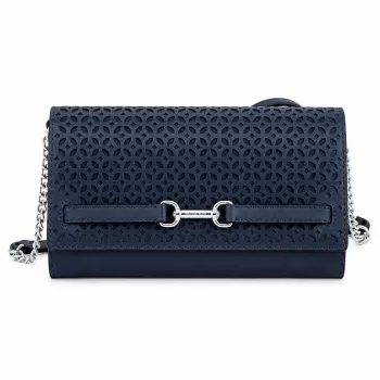 MICHAEL KORS Jet Set Travel Saffiano Leder Umhängetasche Marineblau