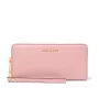 MICHAEL KORS Jet Set Travel Saffiano Leather Flat Multifunction Pouch in Powder Blush (35S6GTVE9LPOW)