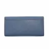 Michael Kors Jet Set Travel Saffiano Leder Handgelenk Geldbörse in Marine mit Gold-Ton Hardware