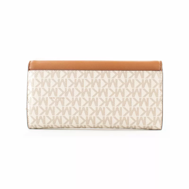 Michael Kors Jet Set Travel Vanilla Signature Coated Canvas Umhängetasche 35F3GTVE7BVAN