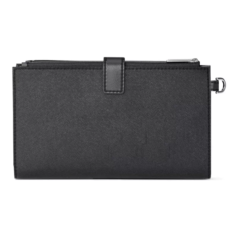 Michael Kors Jet Set Travel Damen Saffiano Leder Phone Case Wallet Wristlet, Schwarz, Gold-Tone Hardware