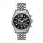 Michael Kors Lexington Herren Quarz-Chronograph Uhr MK8602, 45mm, Blaues Zifferblatt, Edelstahlarmband