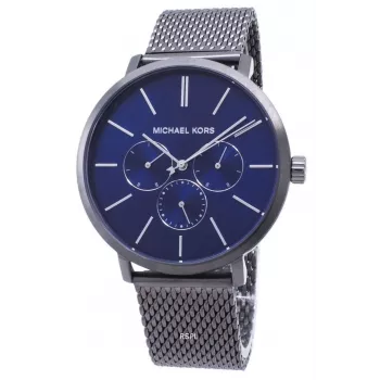 Michael Kors Lexington Herrenuhr MK8678 42 mm Edelstahl Blaues Zifferblatt