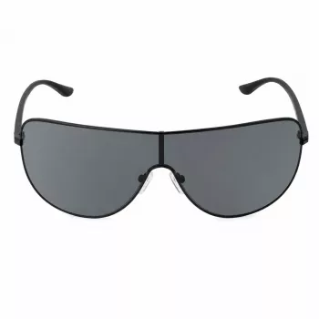 Michael Kors Herren-Sonnenbrille MK-1113-BLACK - Rechteckiger Acetatrahmen mit rauchgrauen Gläsern