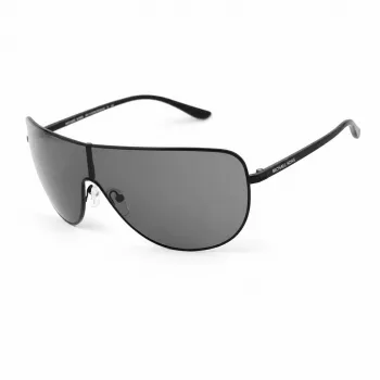 Michael Kors Herren-Sonnenbrille MK-1113-BLACK - Rechteckiger Acetatrahmen mit rauchgrauen Gläsern