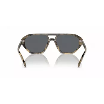 Michael Kors Herren-Sonnenbrille MK2219U394287 - Schwarzer Acetatrahmen, graue Polycarbonatgläser, 57 mm
