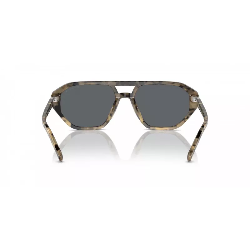 Michael Kors Herren-Sonnenbrille MK2219U394287 - Schwarzer Acetatrahmen, graue Polycarbonatgläser, 57 mm