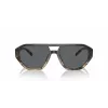 Michael Kors Herren-Sonnenbrille MK2219U394287 - Schwarzer Acetatrahmen, graue Polycarbonatgläser, 57 mm
