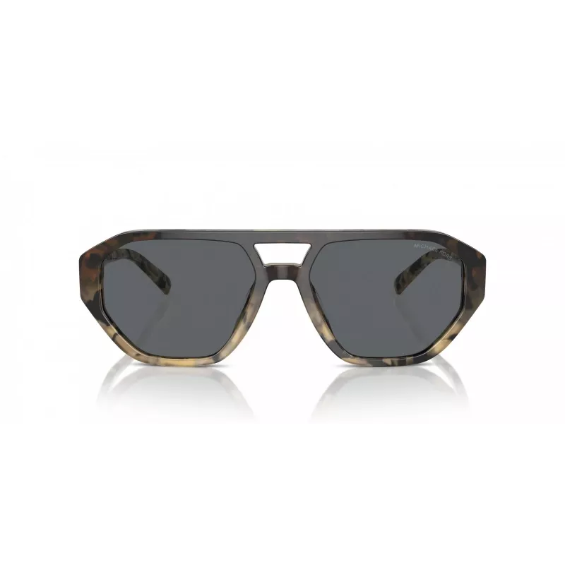 Michael Kors Herren-Sonnenbrille MK2219U394287 - Schwarzer Acetatrahmen, graue Polycarbonatgläser, 57 mm