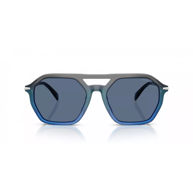 Michael Kors Herren-Sonnenbrille MK2251U401180 - Schwarzer Rahmen, Graue Gradientengläser, 57 mm