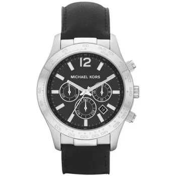 Michael Kors Herrenuhr MK8215 44mm Edelstahl Blaues Zifferblatt Chronograph