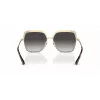Michael Kors MK1141-10188G Damen-Sonnenbrille - Schwarzer Acetatrahmen, graue Gradientenlinse, 57 mm